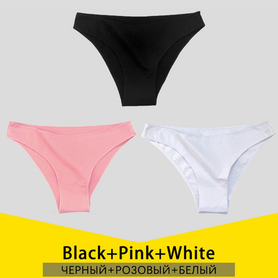 3 ks/sada dámskych bavlnených nohavičiek S-3XL, veľká veľkosť, dámske spodné prádlo, jednofarebné nohavičky, dámske bavlnené nohavičky