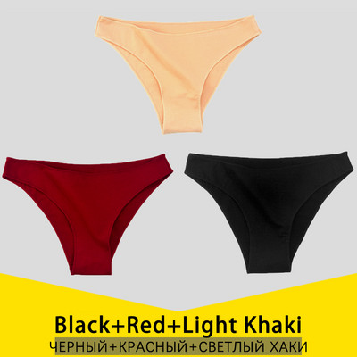 3 ks/sada dámskych bavlnených nohavičiek S-3XL, veľká veľkosť, dámske spodné prádlo, jednofarebné nohavičky, dámske bavlnené nohavičky