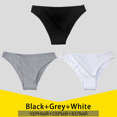 3 ks/sada dámskych bavlnených nohavičiek S-3XL, veľká veľkosť, dámske spodné prádlo, jednofarebné nohavičky, dámske bavlnené nohavičky