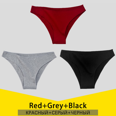 3 ks/sada dámskych bavlnených nohavičiek S-3XL, veľká veľkosť, dámske spodné prádlo, jednofarebné nohavičky, dámske bavlnené nohavičky