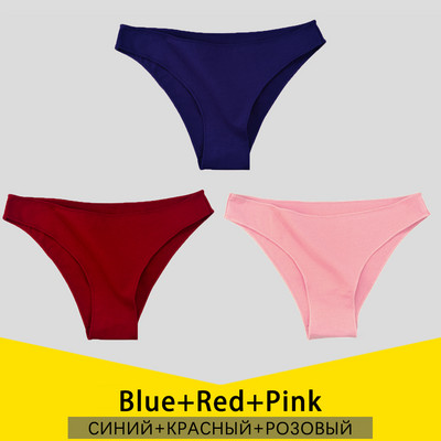 3 ks/sada dámskych bavlnených nohavičiek S-3XL, veľká veľkosť, dámske spodné prádlo, jednofarebné nohavičky, dámske bavlnené nohavičky