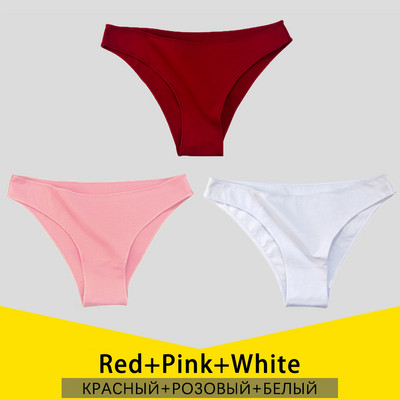 3 ks/sada dámskych bavlnených nohavičiek S-3XL, veľká veľkosť, dámske spodné prádlo, jednofarebné nohavičky, dámske bavlnené nohavičky