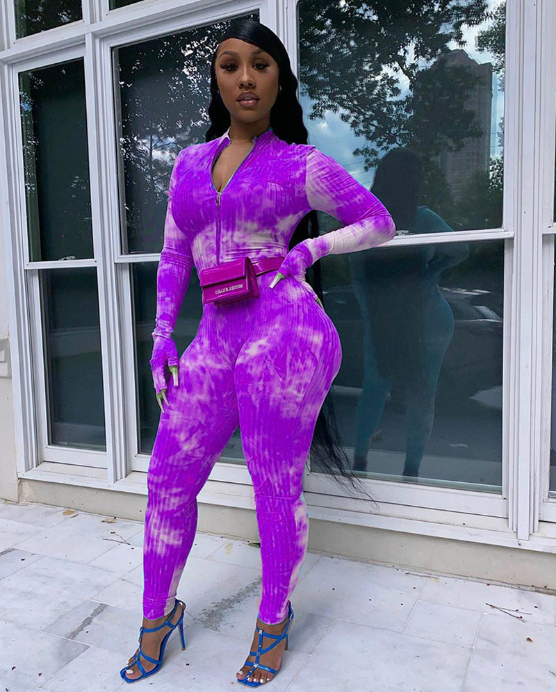 Uski kombinezon za teretanu Seksi ženski kombinezon s cvjetnim uzorkom uz tijelo