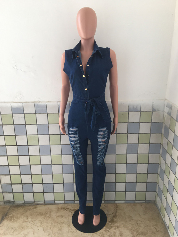 Poderane traperice, ležerne hlače, seksi ženske kombinezone s otvorenim ovratnikom, traper olovka, kombinezoni