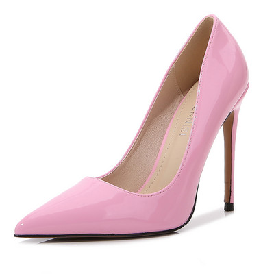 Ženske salonke na visoku petu, puna peta, 12 cm, stileto, seksi OL model, modne modne cipele velikih veličina 35-46 za žene