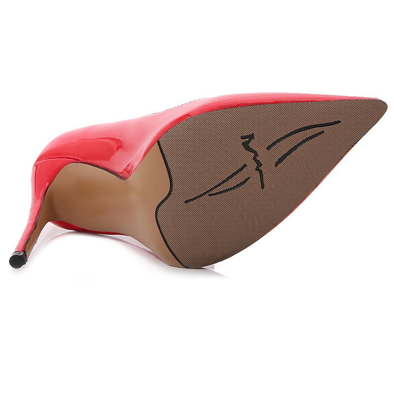 Ženske salonke na visoku petu, puna peta, 12 cm, stileto, seksi OL model, modne modne cipele velikih veličina 35-46 za žene