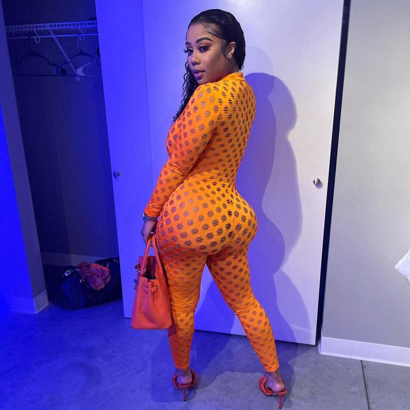 Ležerni prozirni ženski kombinezon Izdubljen Ftont patentni zatvarač Party Noćna klupska odjeća Duge hlače Ženski kombinezon Odjevni kombinezon