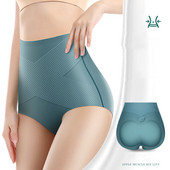 2023 Chiloți fără sudură din mătase de gheață Chiloți de damă cu talie înaltă cu burtă plată Pantaloni puternici pentru modelarea corpului Slip 3D confortabili L-XXL