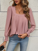 2023, novi puloveri s dugim rukavima i dugim rukavima s četvrtastim ovratnikom, široke široke ženske uredske dame, popularne majice kratkih rukava za žene 2023.