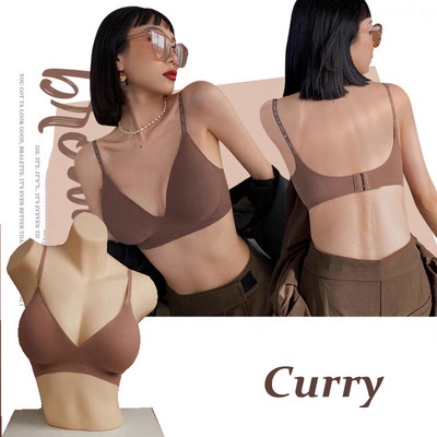 Ženski seksi bešavni grudnjaci Grudnjak s dubokim V izrezom Seksi donje rublje s naramenicama Push up donje rublje Bežični grudnjak za žene