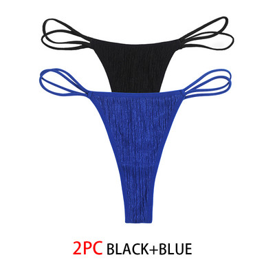 2 buc. Tanga sexy cu șnur pentru femei Chiloți cu talie joasă pentru femei Chiloți solizi Lenjerie intima confortabilă Lenjerie intimă Tanga