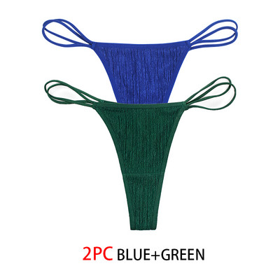 2 buc. Tanga sexy cu șnur pentru femei Chiloți cu talie joasă pentru femei Chiloți solizi Lenjerie intima confortabilă Lenjerie intimă Tanga