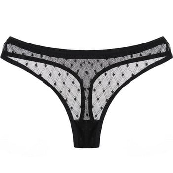 FINETOO Секси G-String Thong Lace Дамски гащи с ниска талия Дамски долни гащи Мрежести перспективни слипове Бельо M-XL