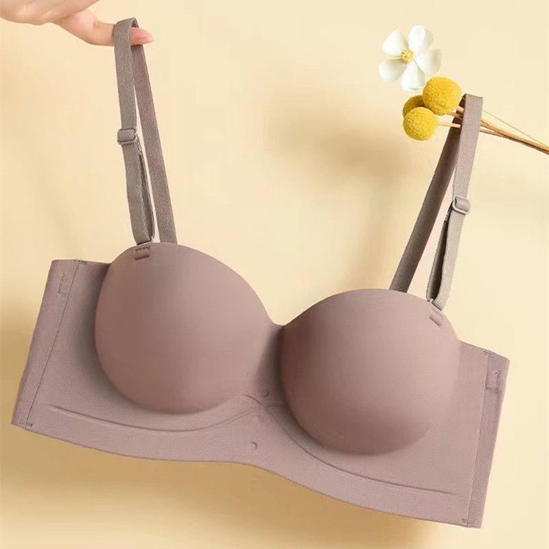 Seksi push-up donje rublje bez naramenica Bez čeličnog prstena Prekrasna zatvorena leđa, grudi, udoban prozračni ženski grudnjak