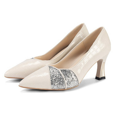 Módne bling dámske vysoké podpätky jesenné elegantné luxusné dizajnérske lodičky pre dospelých so špicatou špičkou sexy svadobné topánky Zapatos De Mujer