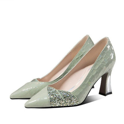 Módne bling dámske vysoké podpätky jesenné elegantné luxusné dizajnérske lodičky pre dospelých so špicatou špičkou sexy svadobné topánky Zapatos De Mujer