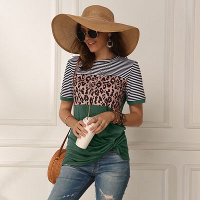 Dámske tričko s krátkym rukávom, jednoduché štýly, ležérne tričko s krátkym rukávom, dámske oblečenie s krátkym rukávom a výstrihom do O-krku.