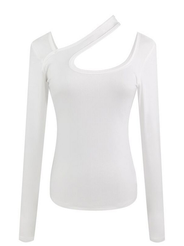 Dámske tričko Y2K s dlhým rukávom, sexy strihom a dlhým rukávom, dámske oblečenie s dlhým rukávom, kórejské módne tričko s topmi a topmi K-pop.