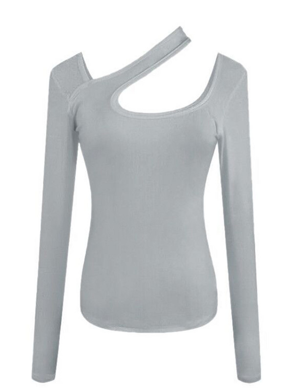 Dámske tričko Y2K s dlhým rukávom, sexy strihom a dlhým rukávom, dámske oblečenie s dlhým rukávom, kórejské módne tričko s topmi a topmi K-pop.