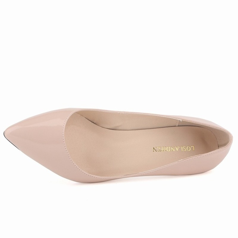 LOSLANDIFEN Klasikiniai seksualūs smailūs pirštai 5 cm Žemi Vidutiniai Kitten Aukštakulniai Moteriški Siurbliai Batai Pavasario prekės ženklo dizaino suknelė Vestuviniai batai