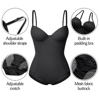 Γυναικεία Shapewear Bodysuits Waist Trainer Γιλέκο Slim Ολόσωμο Shaper Ενσωματωμένο Σουτιέν Μπλούζες καμισόλες Tummy Control Εσώρουχα αδυνατίσματος