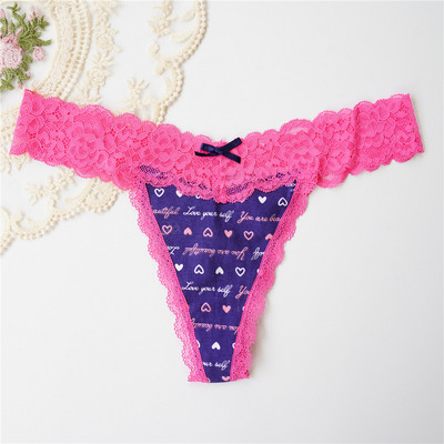 Voplidia 2XL Lenjerie de corp din bumbac de dimensiuni mari pentru femei Chiloți sexy Thong și G Strings Femei fără sudură Dantela Tanga Lenjerie hipster