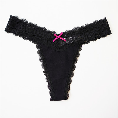 Voplidia 2XL Lenjerie de corp din bumbac de dimensiuni mari pentru femei Chiloți sexy Thong și G Strings Femei fără sudură Dantela Tanga Lenjerie hipster