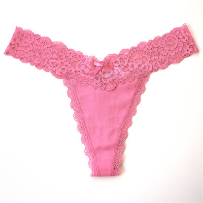 Voplidia 2XL Lenjerie de corp din bumbac de dimensiuni mari pentru femei Chiloți sexy Thong și G Strings Femei fără sudură Dantela Tanga Lenjerie hipster