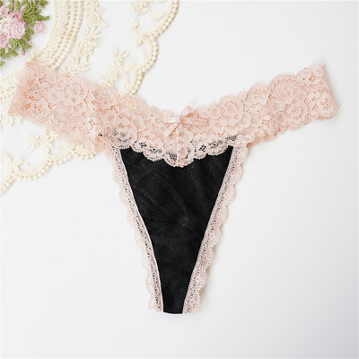 Voplidia 2XL Lenjerie de corp din bumbac de dimensiuni mari pentru femei Chiloți sexy Thong și G Strings Femei fără sudură Dantela Tanga Lenjerie hipster