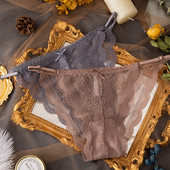 Europsko američko donje rublje od čipke Modno mekano prozirno donje rublje od čipke Seksi iskušenje Udobno pamučno donje rublje za djevojke niskog struka