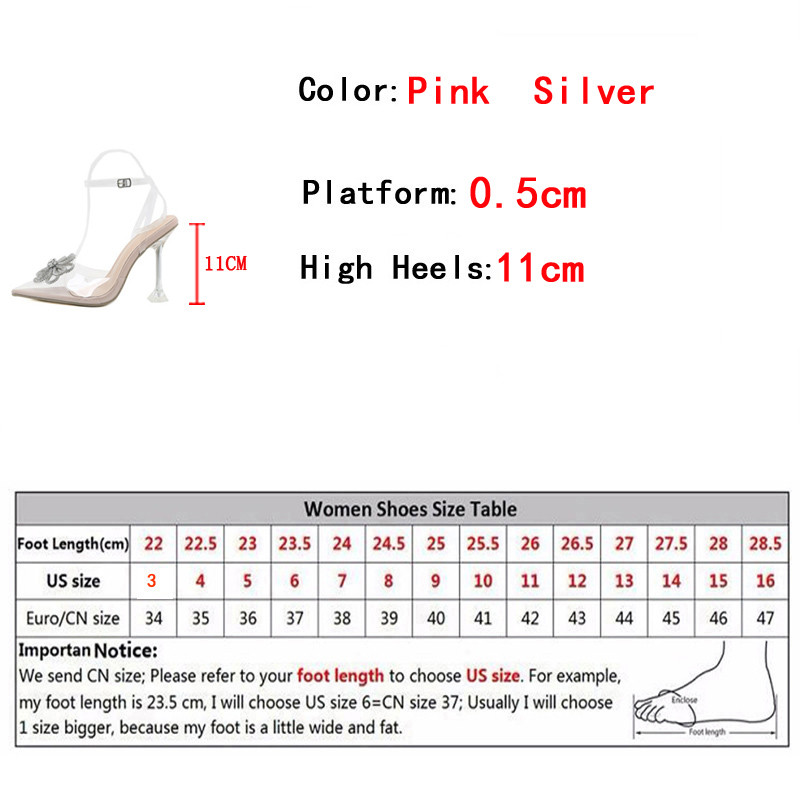 Liyke Čudan stil Prozirne visoke potpetice Ženske kristalne cvjetove PVC Cipele za vjenčanje sa špicastim prstima Ženske cipele Ljetne sandale