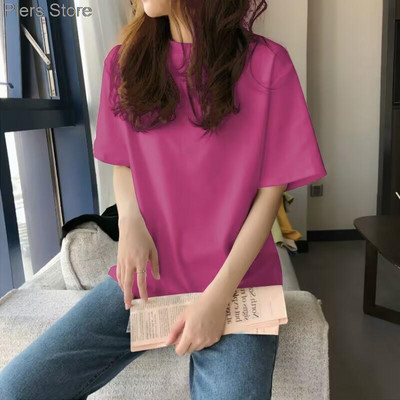 Noul tricou de primăvară vară tricou lung pentru femei Kawaii tricouri femei 2022 toamnă solid tricou supradimensionat alb cu mânecă lungă