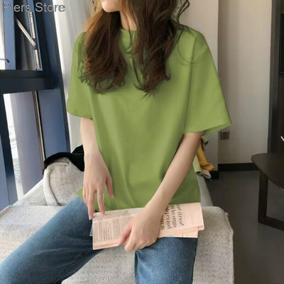 Noul tricou de primăvară vară tricou lung pentru femei Kawaii tricouri femei 2022 toamnă solid tricou supradimensionat alb cu mânecă lungă