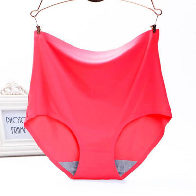 Dámske bezšvové nohavičky Plus Size, ľadovo hodvábne, hladké a mäkké, sexi spodná bielizeň s vysokým pásom, ultratenké priedušné nohavičky 50-100 kg