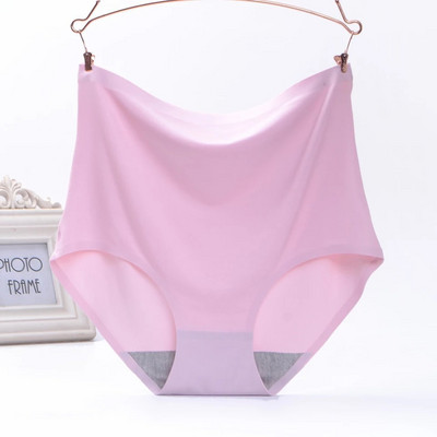 Dámske bezšvové nohavičky Plus Size, ľadovo hodvábne, hladké a mäkké, sexi spodná bielizeň s vysokým pásom, ultratenké priedušné nohavičky 50-100 kg