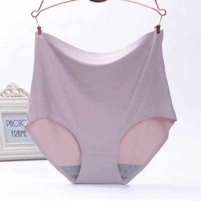 Dámske bezšvové nohavičky Plus Size, ľadovo hodvábne, hladké a mäkké, sexi spodná bielizeň s vysokým pásom, ultratenké priedušné nohavičky 50-100 kg