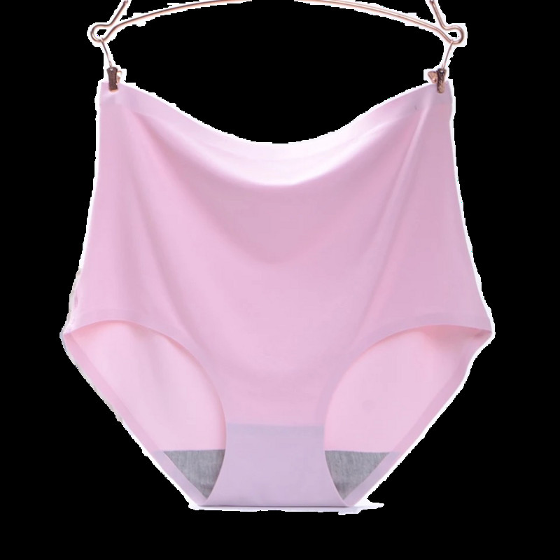 Dámske bezšvové nohavičky Plus Size, ľadovo hodvábne, hladké a mäkké, sexi spodná bielizeň s vysokým pásom, ultratenké priedušné nohavičky 50-100 kg