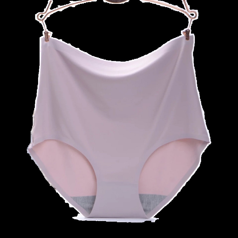 Dámske bezšvové nohavičky Plus Size, ľadovo hodvábne, hladké a mäkké, sexi spodná bielizeň s vysokým pásom, ultratenké priedušné nohavičky 50-100 kg