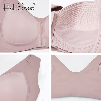 FallSweet Μπροστινό κλείσιμο σουτιέν για γυναικεία εσώρουχα Plus Size Seamless Push Up Brassiere Vest Top Sexy σουτιέν