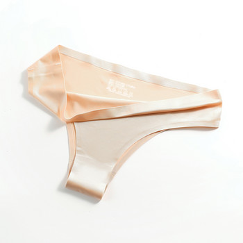 Γυναικεία εσώρουχα Silk G-Stirng Thongs Soild Female Thong Γυναικεία εσώρουχα Plus μέγεθος XXXXL Tangas Soft Slip Femme Drop Shipping 4XL