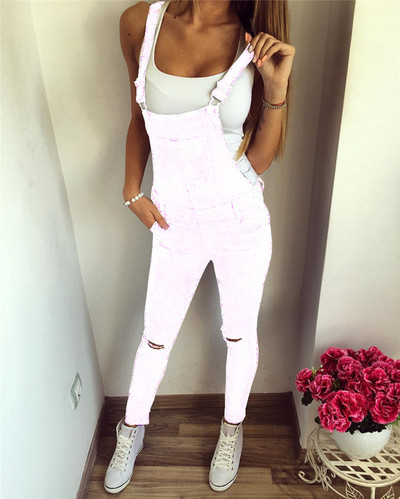 Ležerne traperice Kombinezoni Kombinezoni Ženske seksi traperice s poderanim rupicama Body Feminino Pencil Pant Kombinezon Bodi za djevojke