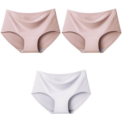 BZEL 3kom/lot Seksi ženski komplet bešavnih gaćica Donje rublje Udobne gaćice niskog struka Ženske jednobojne gaćice Ženska intimna odjeća Tanga