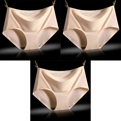BZEL 3kom/lot Seksi ženski komplet bešavnih gaćica Donje rublje Udobne gaćice niskog struka Ženske jednobojne gaćice Ženska intimna odjeća Tanga