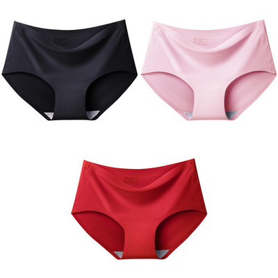 BZEL 3kom/lot Seksi ženski komplet bešavnih gaćica Donje rublje Udobne gaćice niskog struka Ženske jednobojne gaćice Ženska intimna odjeća Tanga