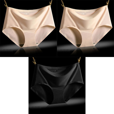 BZEL 3kom/lot Seksi ženski komplet bešavnih gaćica Donje rublje Udobne gaćice niskog struka Ženske jednobojne gaćice Ženska intimna odjeća Tanga