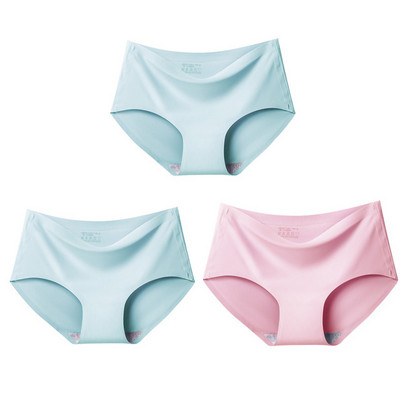 BZEL 3kom/lot Seksi ženski komplet bešavnih gaćica Donje rublje Udobne gaćice niskog struka Ženske jednobojne gaćice Ženska intimna odjeća Tanga