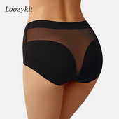 Push Up ženske pamučne seksi gaćice visokog struka s podizanjem bokova Visokoelastične mrežaste bešavne čipke Trokutasto donje rublje Žensko veće veličine