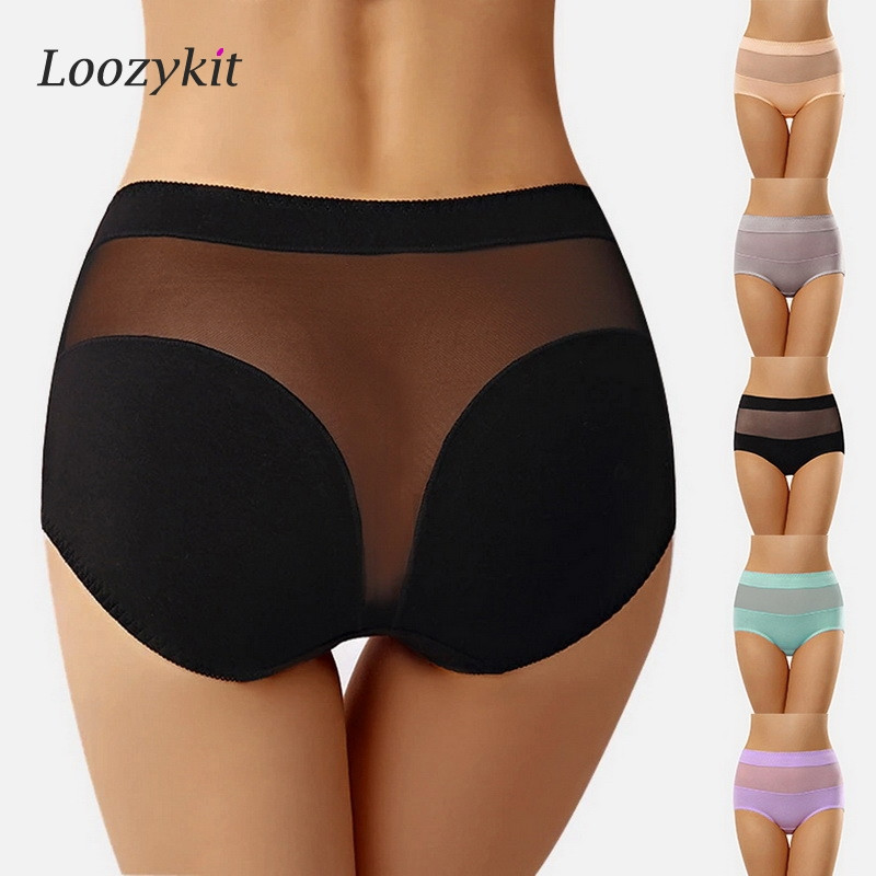 Push Up ženske pamučne seksi gaćice visokog struka s podizanjem bokova Visokoelastične mrežaste bešavne čipke Trokutasto donje rublje Žensko veće veličine