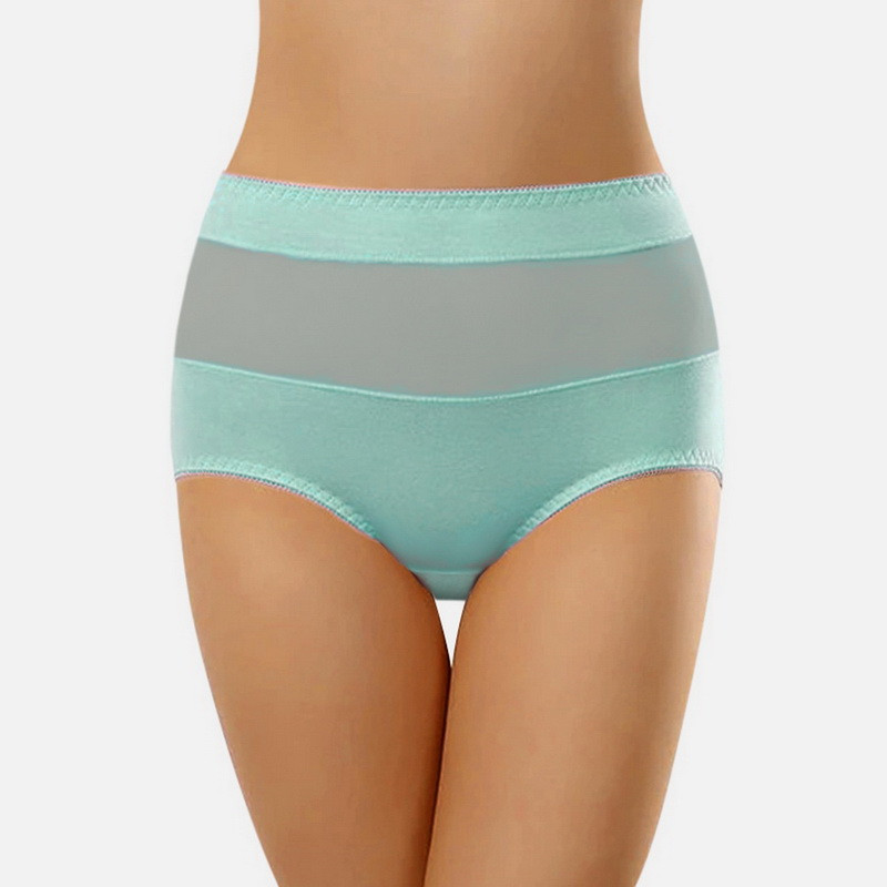 Push Up ženske pamučne seksi gaćice visokog struka s podizanjem bokova Visokoelastične mrežaste bešavne čipke Trokutasto donje rublje Žensko veće veličine