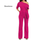 Ljetni kombinezon širokih nogavica veće veličine Ženske hlače uz tijelo Ženski kombinezoni Body Ženski večernji kombinezon Kombinezon Body